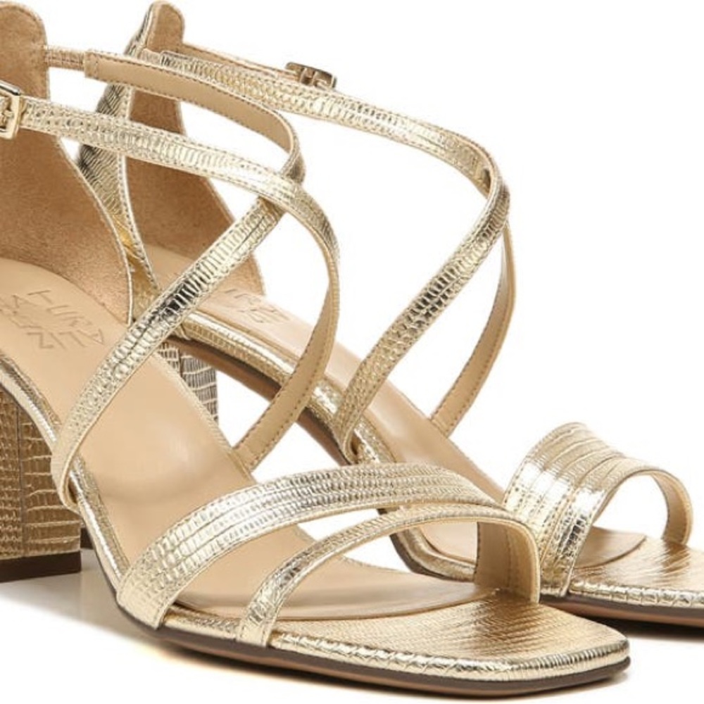 Naturalizer Gold Strappy Sandals